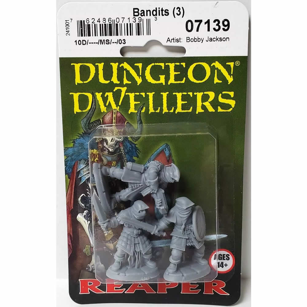 RPR07139 Bandits Human Brigands Miniature 25mm Heroic Scale Figure Dungeon Dwellers (ONLINE ORDER ONLY)