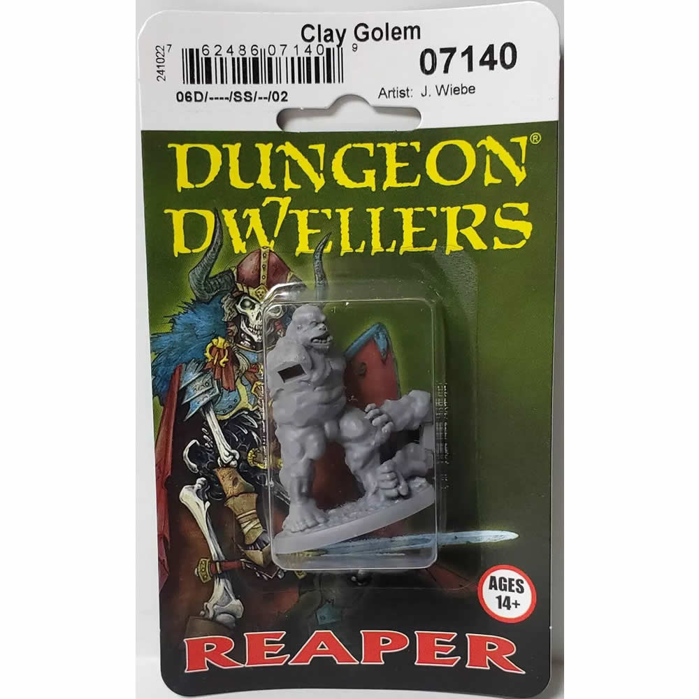 RPR07140 Clay Golem Miniature 25mm Heroic Scale Figure Dungeon Dwellers (ONLINE ORDER ONLY)