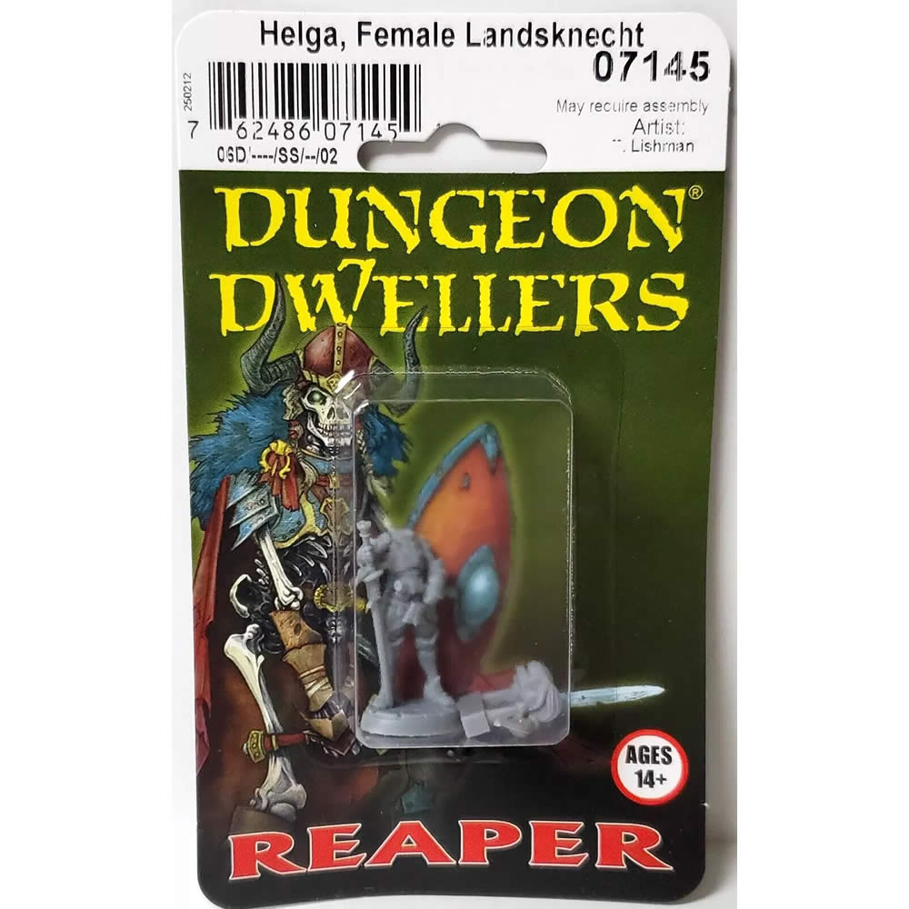 RPR07145 Helga Female Landsknecht Miniature 25mm Heroic Scale Figure Dungeon Dwellers (ONLINE ORDER ONLY)