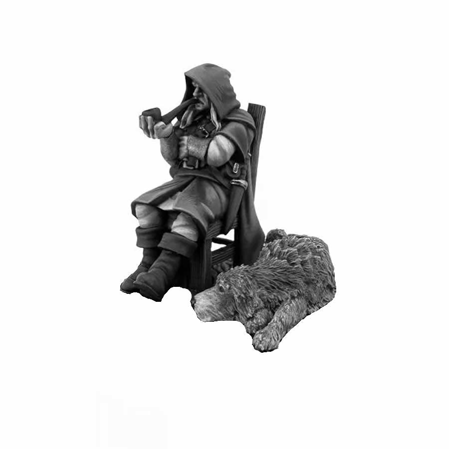 RPR07206 Mysterious Stranger and Hound Miniature 25mm Heroic Scale Figure Dungeon Dwellers (ONLINE ORDER ONLY)