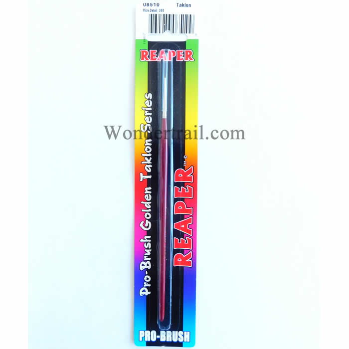 RPR08510 No. 30/0 Paint Brush Pro Brush Golden Taklon Series (ONLINE ORDER ONLY)