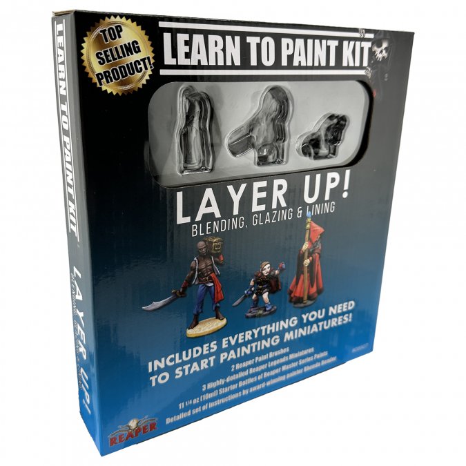RPR08907 Layer Up Paint Kit Learn to Paint Kit Box Reaper Miniatures (ONLINE ORDER ONLY)