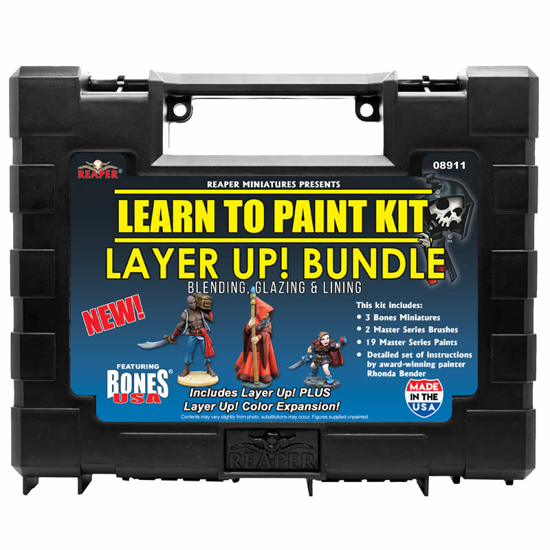 RPR08911 Layer Up! Bundle Miniatures Learn to Paint Series Reaper Miniatures (ONLINE ORDER ONLY)