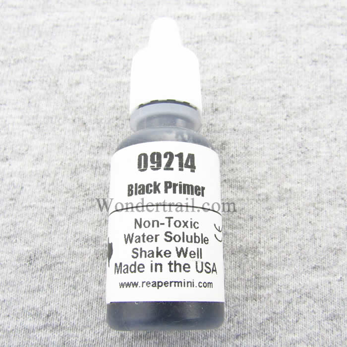 RPR09214 Black Primer Acrylic Reaper Master Series Hobby Paint .5oz (ONLINE ORDER ONLY)