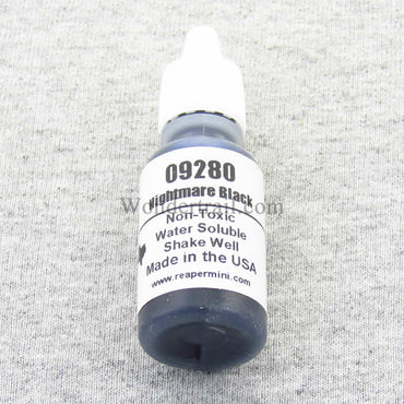 RPR09280 Nightmare Black Acrylic Reaper Master Series Hobby Paint .5oz (ONLINE ORDER ONLY)