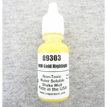 RPR09303 NMM Gold Highlight Acrylic Reaper Master Series Hobby Paint (ONLINE ORDER ONLY)