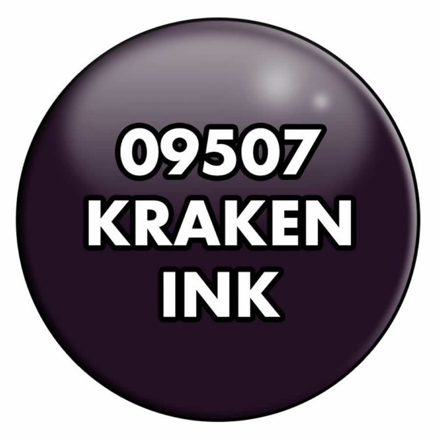 RPR09507 Kraken Ink Acrylic Reaper Master Series Hobby Paint .5oz Dropper Bottle Reaper Miniatures (ONLINE ORDER ONLY)