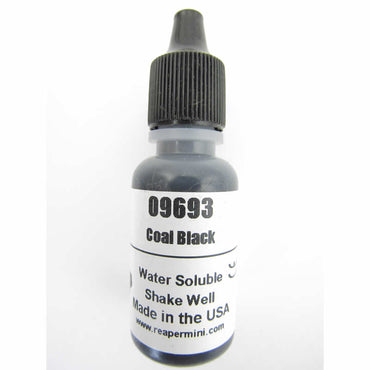 RPR09693 Coal Black Acrylic Master Series Hobby Paint .5oz Dropper Bottle (ONLINE ORDER ONLY)