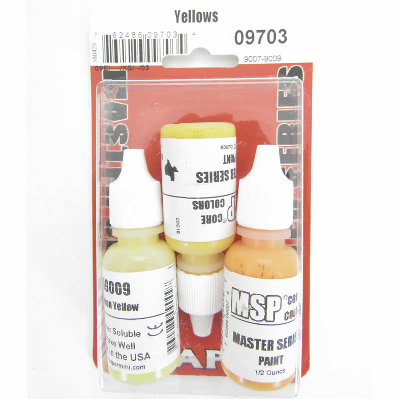 RPR09703 Yellow Colors Triad (09007-09009) Acrylic Hobby Paint Reaper (ONLINE ORDER ONLY)