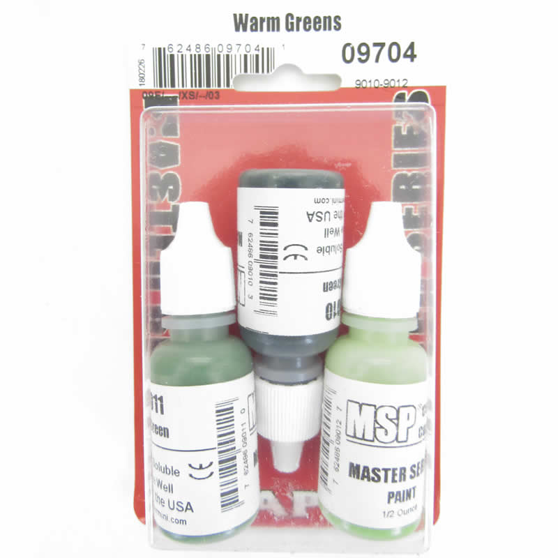 RPR09704 Warm Green Colors Triad (09010-09012) Acrylic Hobby Paint (ONLINE ORDER ONLY)