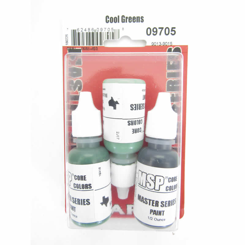 RPR09705 Cool Green Colors Triad (09013-09015) Acrylic Hobby Paint (ONLINE ORDER ONLY)