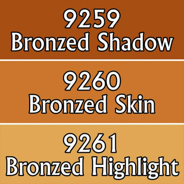 RPR09787 Bronzed Skin Triad (09259-09261) Acrylic Hobby Paint Reaper Master Series (ONLINE ORDER ONLY)