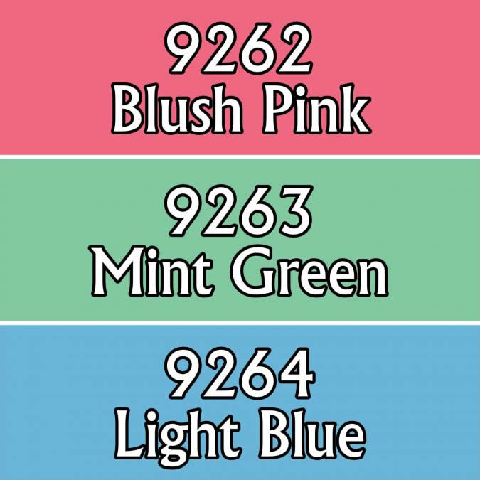 RPR09788 Pastel Colors Triad (09262-09264) Acrylic Hobby Paint Reaper Master Series (ONLINE ORDER ONLY)