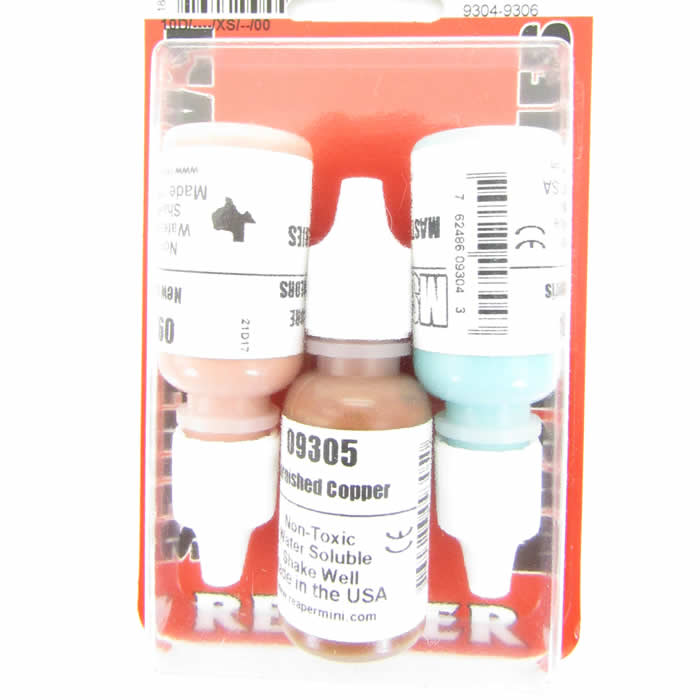 RPR09802 Copper Colors Triad (09304-09306) Acrylic Reaper Master Series Hobby Paint (ONLINE ORDER ONLY)