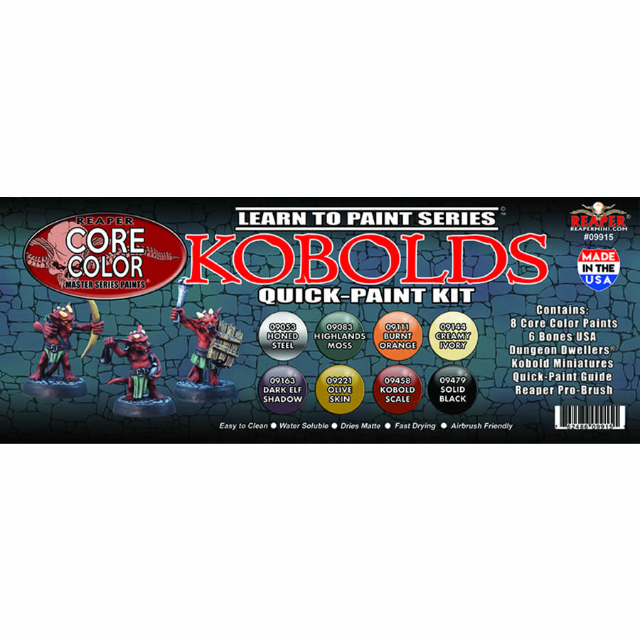 RPR09915 Kobolds Learn to Paint Quick Paint Kit  Acrylic Master Series Hobby Paint (ONLINE ORDER ONLY)