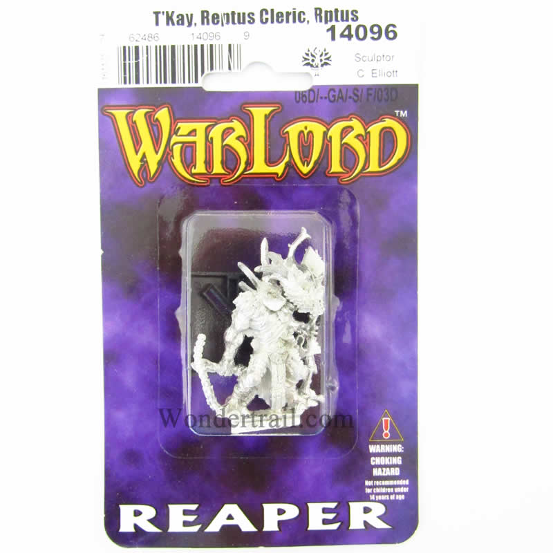 RPR14096 Tkay Reptus Cleric Miniature 25mm Heroic Scale Warlord (ONLINE ORDER ONLY)
