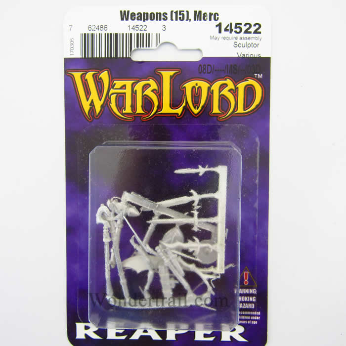 RPR14522 Mercenary Weapons Pack Miniature 25mm Heroic Scale (ONLINE ORDER ONLY)