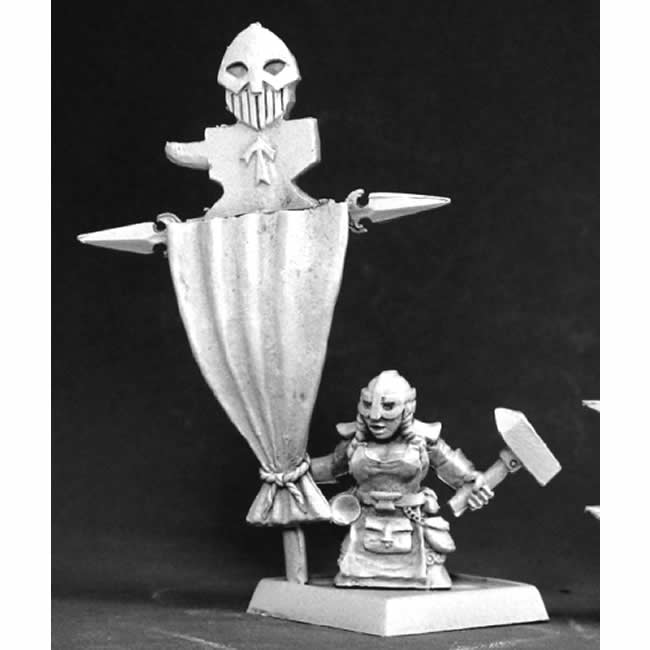 RPR14531 Dwarf Standard Bearer Miniature 25mm Heroic Scale Warlord (ONLINE ORDER ONLY)