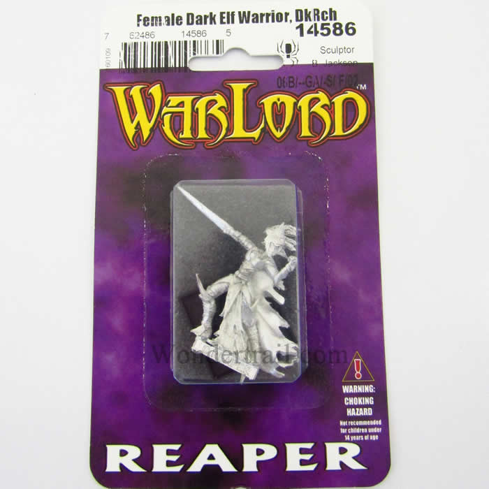 RPR14586 Female Dark Elf Warrior Miniature 25mm Heroic Scale Warlord (ONLINE ORDER ONLY)