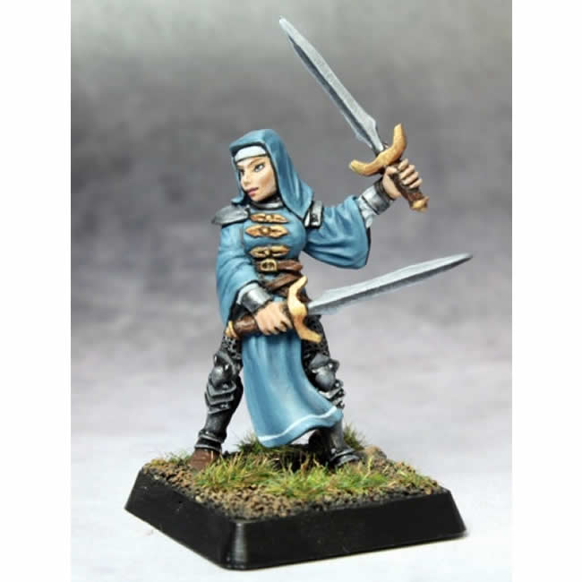 RPR14672 Battle Nun, Crusader Adept Miniature 25mm Heroic Scale (ONLINE ORDER ONLY)