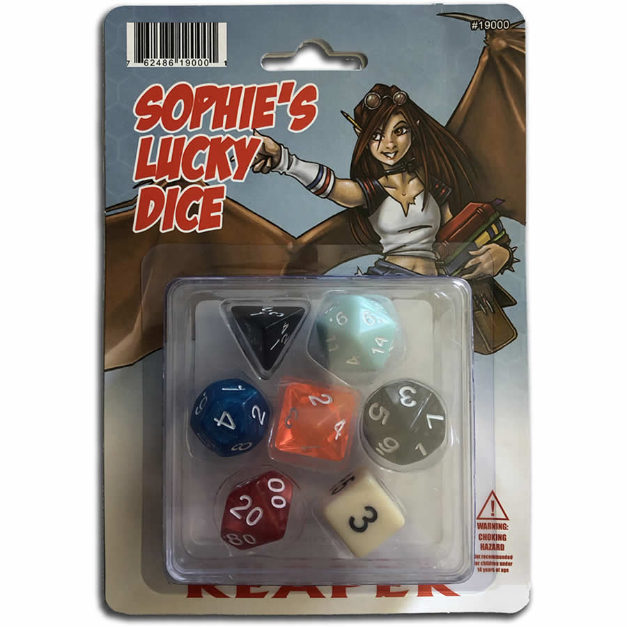 RPR19000 Sophies Lucky Dice Set 16mm (5/8 inch) Dungeon Dice (ONLINE ORDER ONLY)