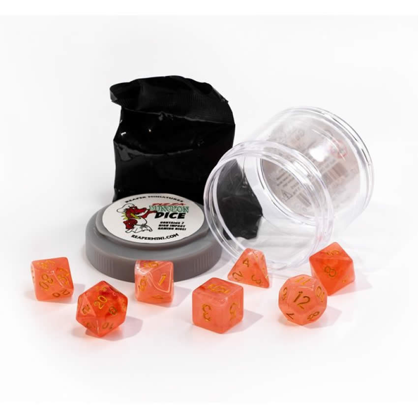 RPR19023 Gem Red Lucky Dice Set 16mm Dungeon Dice Random Miniature Included (ONLINE ORDER ONLY)