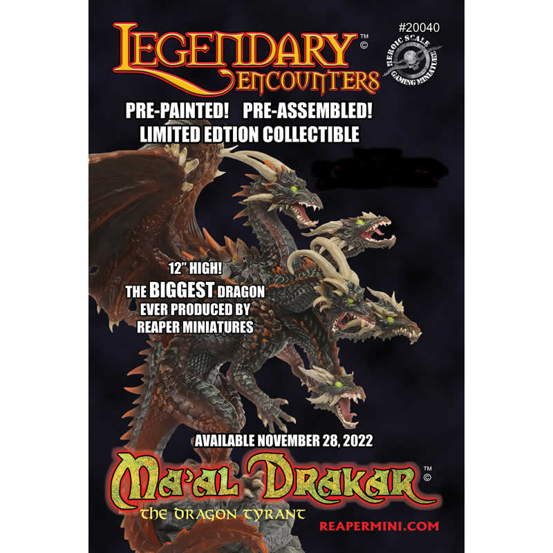 RPR20040 Maal Drakar Premium Pre-painted Miniature Reaper Miniature (ONLINE ORDER ONLY)