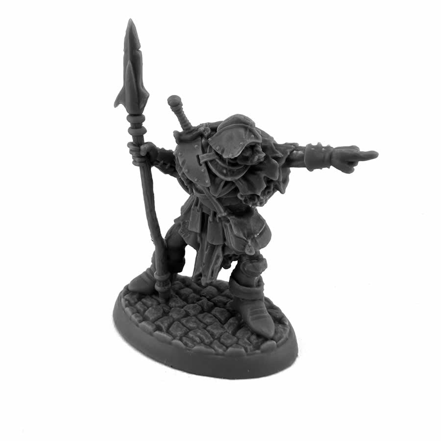RPR20316 Orc Leader (Pointing) Miniature 25mm Heroic Scale Figure Bones Black (ONLINE ORDER ONLY)