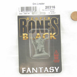 RPR20316 Orc Leader (Pointing) Miniature 25mm Heroic Scale Figure Bones Black (ONLINE ORDER ONLY)