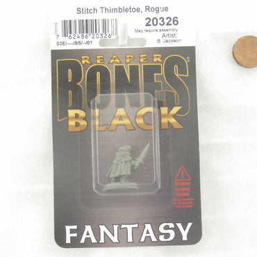 RPR20326 Stitch Thimbletoe Halfling Thief Miniature 25mm Heroic Scale Figure Bones Black (ONLINE ORDER ONLY)