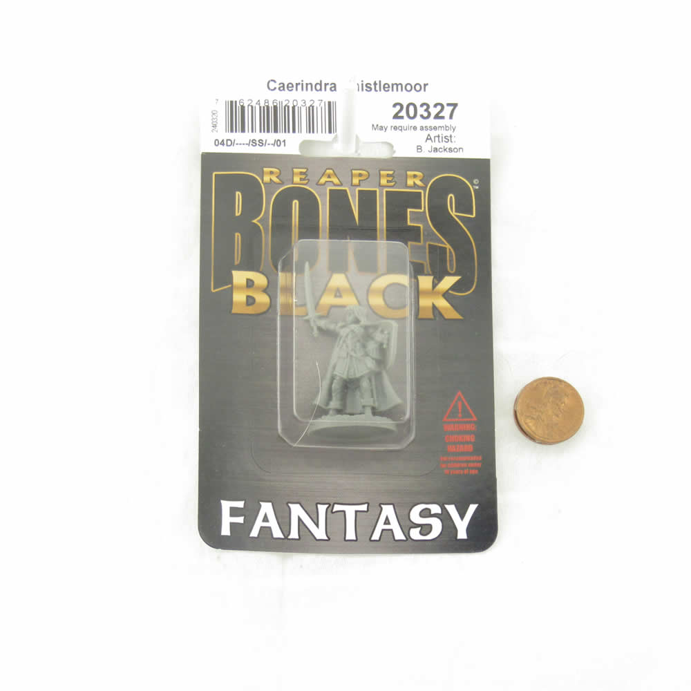 RPR20327 Caerindra Thistlemoor Female Fighter Miniature 25mm Heroic Scale Figure Bones Black (ONLINE ORDER ONLY)