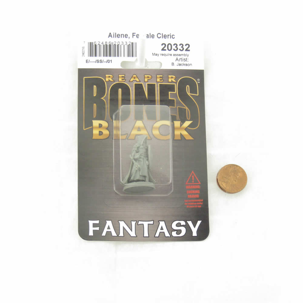 RPR20332 Ailene Female Cleric Miniature 25mm Heroic Scale Figure Bones Black (ONLINE ORDER ONLY)