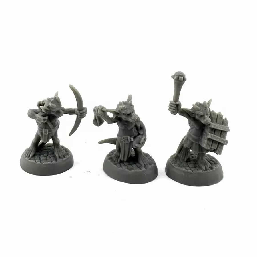 RPR20339 Kobolds (Slinger, Archer, Mace) Miniature 25mm Heroic Scale Figure Bones Black (ONLINE ORDER ONLY)