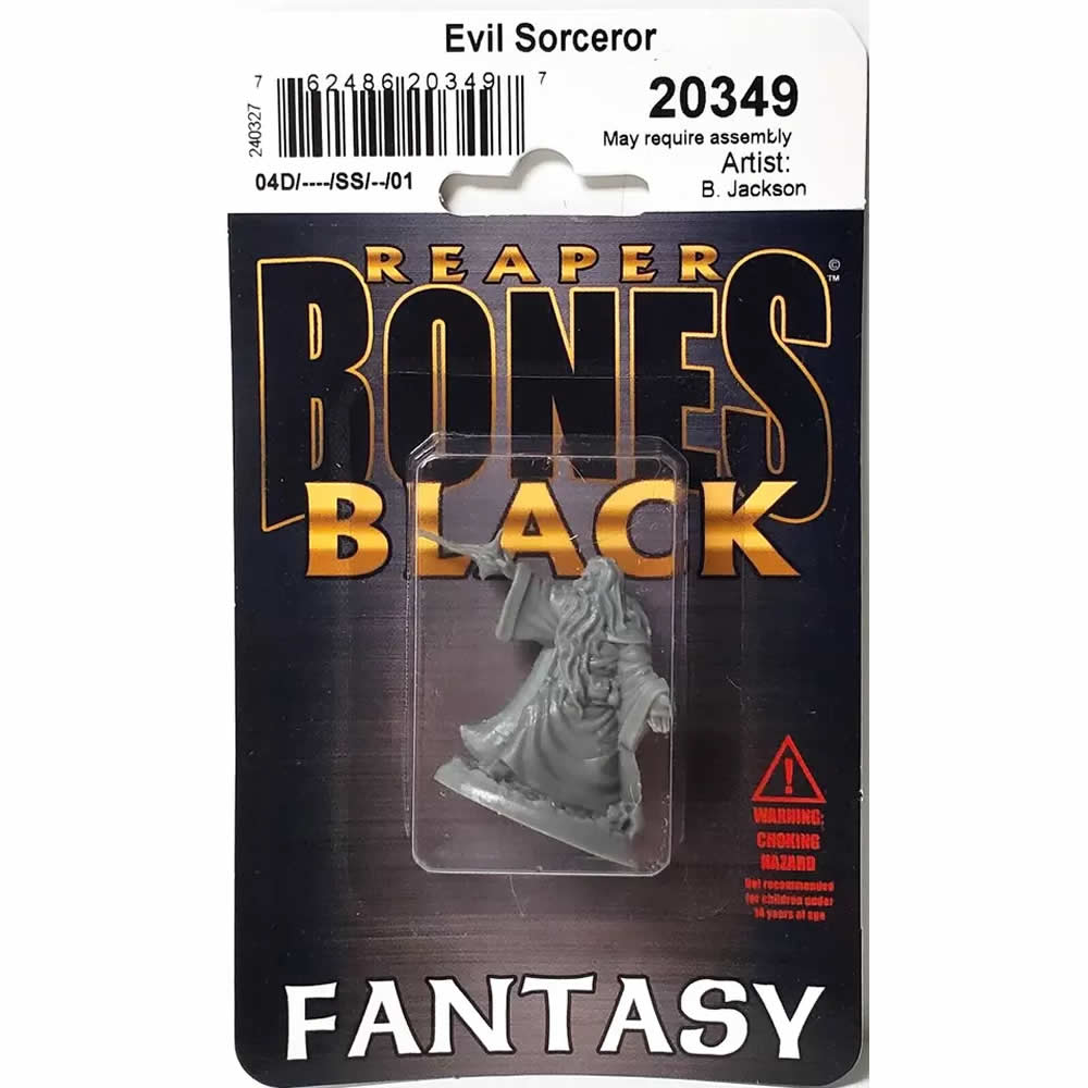 RPR20349 Erebus Nalas Evil Sorcerer Miniature 25mm Heroic Scale Figure Bones Black (ONLINE ORDER ONLY)