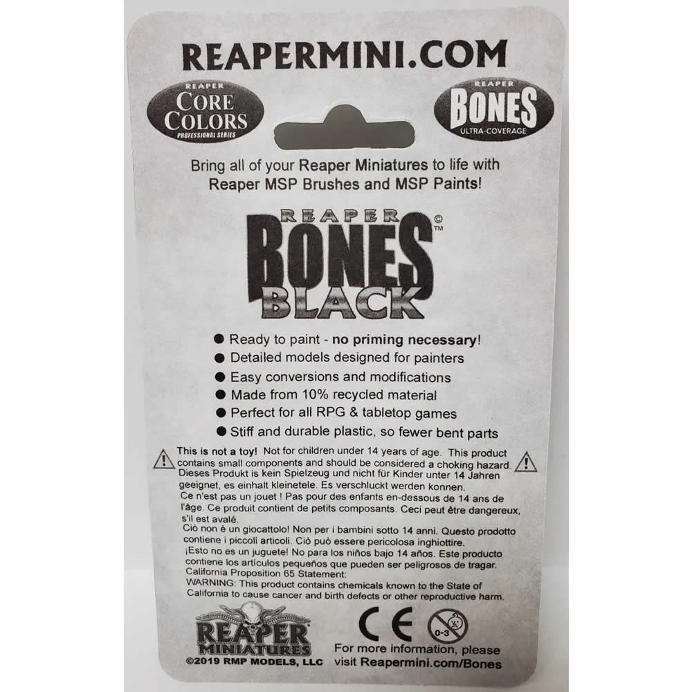 RPR20730 Cook and Table Miniature 25mm Heroic Scale Figure Bones Black (ONLINE ORDER ONLY)