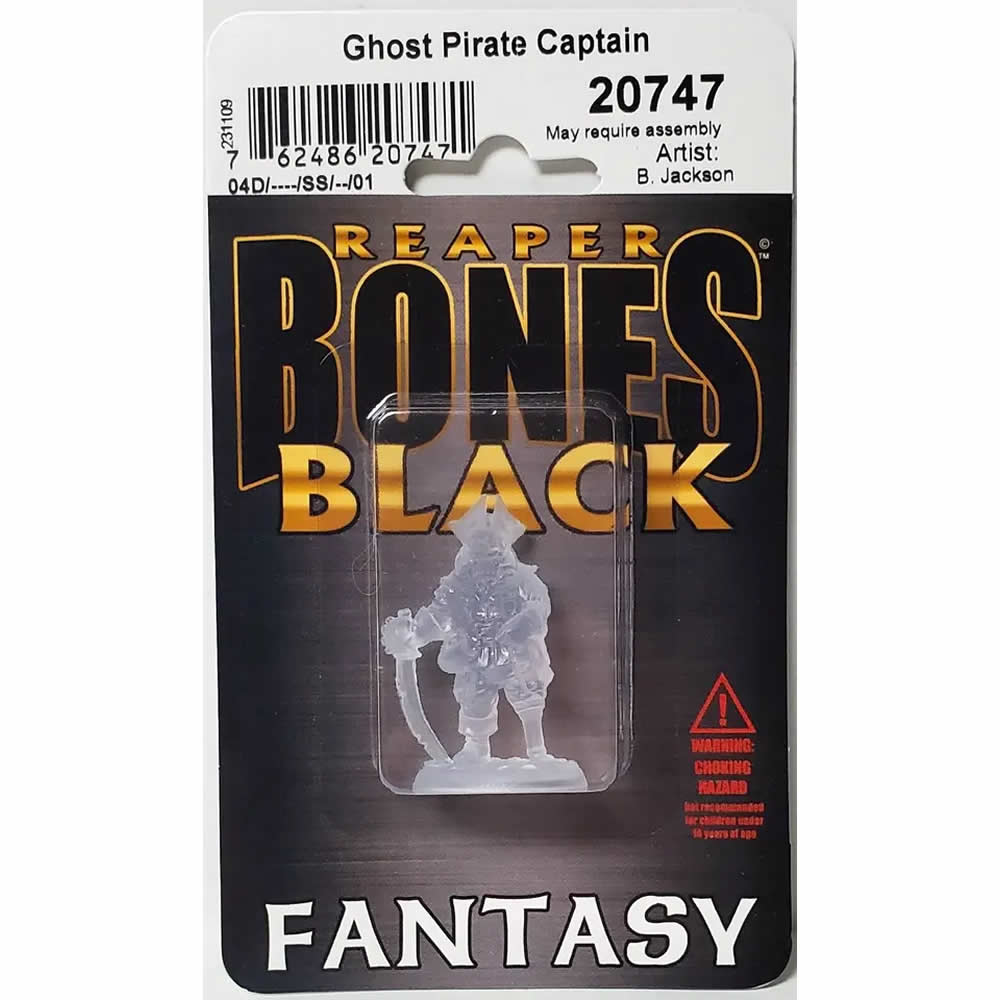 RPR20747 Ghost Pirate Captain Miniature 25mm Heroic Scale Figure Bones Black (ONLINE ORDER ONLY)