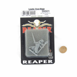 RPR30001 Lysette Elven Mage Miniature Figure 25mm Heroic Scale Reaper Bones USA (ONLINE ORDER ONLY)