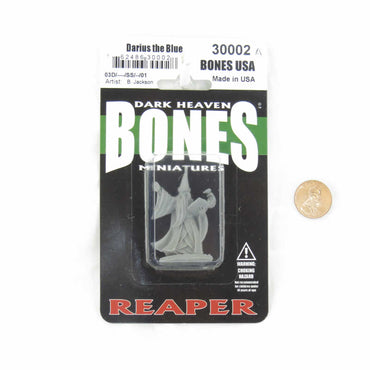 RPR30002 Darius The Wizard Miniature Figure 25mm Heroic Scale Reaper Bones USA (ONLINE ORDER ONLY)