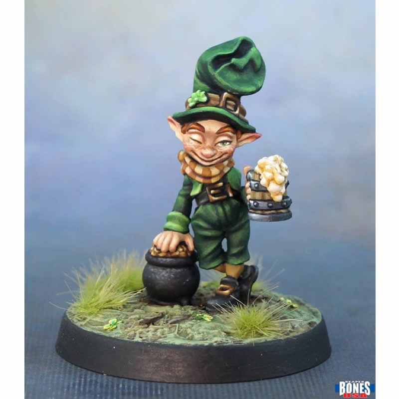 RPR30003 Finn Greenwell Leprechaun Miniature Figure 25mm Heroic Scale Reaper Bones USA (ONLINE ORDER ONLY)