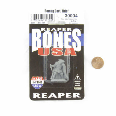 RPR30004 Romag Davl Thief Miniature Figure 25mm Heroic Scale Reaper Bones USA (ONLINE ORDER ONLY)