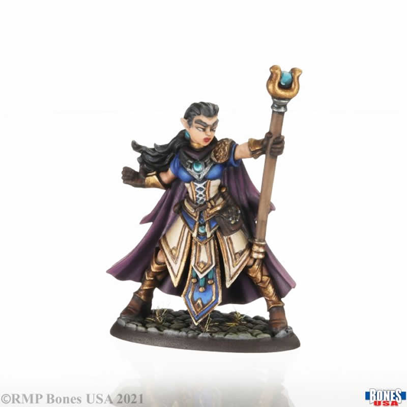 RPR30008A Alaedril Starbloom Elf Wizard Miniature Figure 25mm Heroic Scale Reaper Bones USA (ONLINE ORDER ONLY)