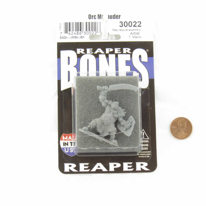 RPR30022 Orc Marauder Miniature Figure 25mm Heroic Scale Reaper Bones USA (ONLINE ORDER ONLY)