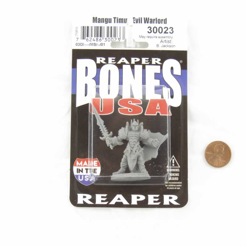 RPR30023 Mangu Timur Evil Warlord Miniature Figure 25mm Heroic Scale Reaper Bones USA (ONLINE ORDER ONLY)