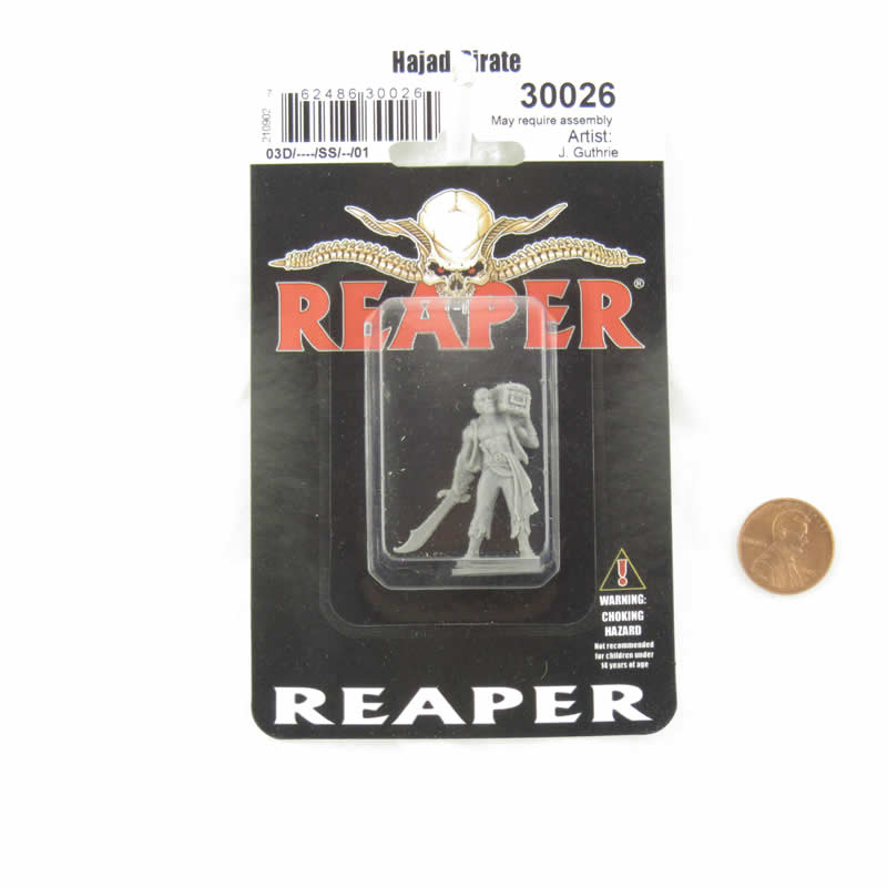 RPR30026 Pirate with Treasure Chest Miniature Figure 25mm Heroic Scale Reaper Bones USA (ONLINE ORDER ONLY)