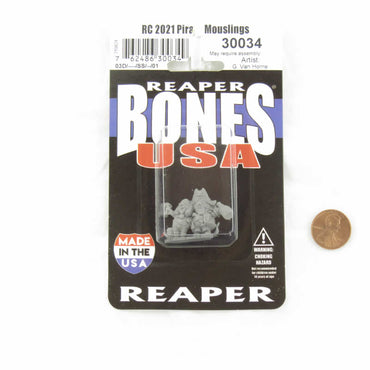 RPR30034 Pirate Mouslings Miniature Figure 25mm Heroic Scale Reaper Bones USA (ONLINE ORDER ONLY)