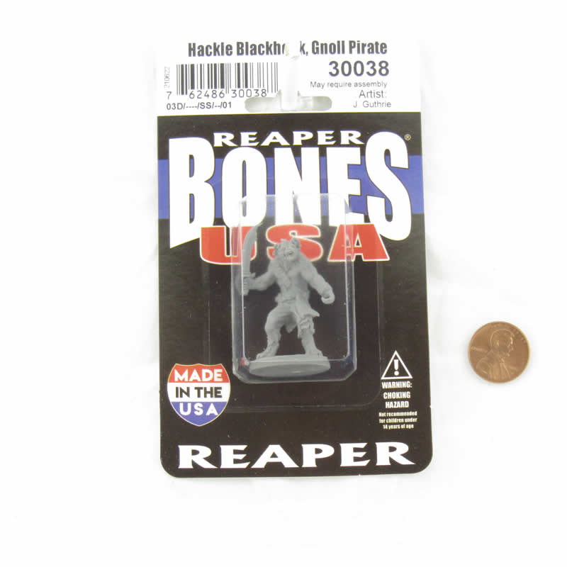 RPR30038 Hakkle Blackhook Gnoll Pirate Miniature Figure 25mm Heroic Scale Reaper Bones USA (ONLINE ORDER ONLY)
