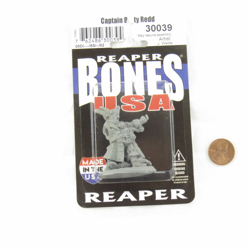 RPR30039 Captain Barty Redd Miniature Figure 25mm Heroic Scale Reaper Bones USA (ONLINE ORDER ONLY)