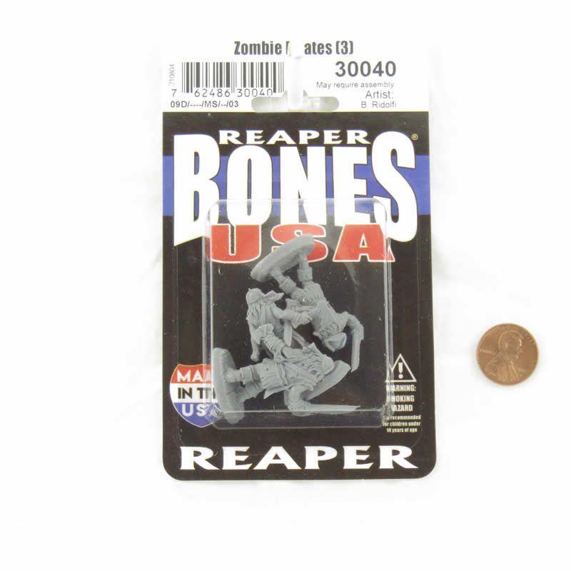 RPR30040 Zombie Pirates Miniature Figure 25mm Heroic Scale Reaper Bones USA (ONLINE ORDER ONLY)