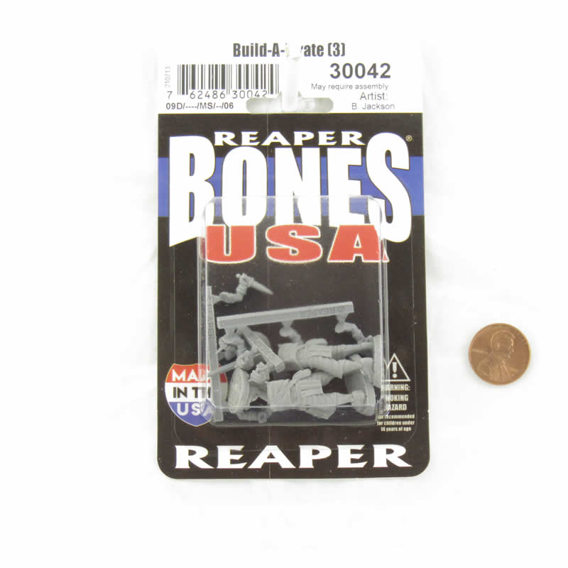 RPR30042 Modular Pirate Miniature Figure 25mm Heroic Scale Reaper Bones USA (ONLINE ORDER ONLY)