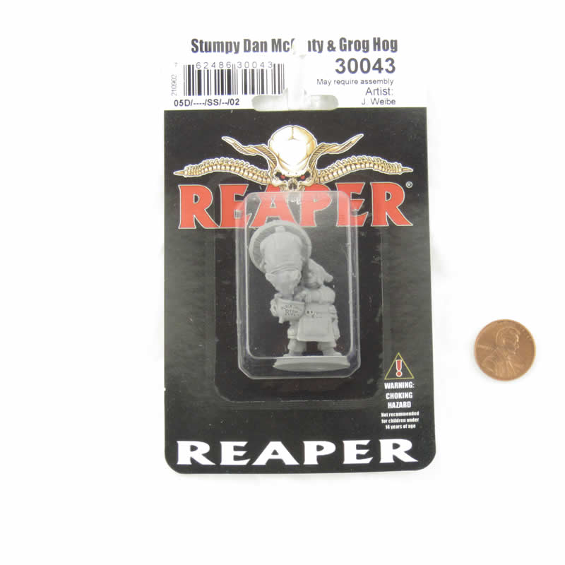 RPR30043 Stumpy Dan Mcginty and Grog Hog Miniature Figure 25mm Heroic Scale Reaper Bones USA (ONLINE ORDER ONLY)